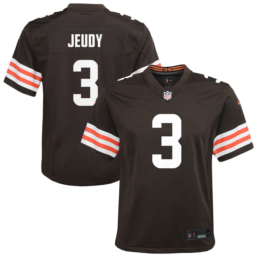 Youth Cleveland Browns Jerry Jeudy Nike Brown Team Game Jersey - Image 2
