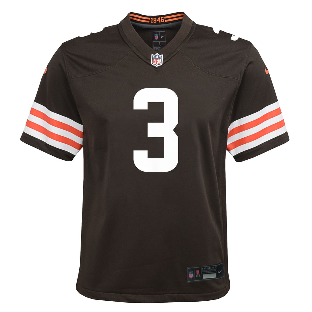 Youth Cleveland Browns Jerry Jeudy Nike Brown Team Game Jersey - Image 3