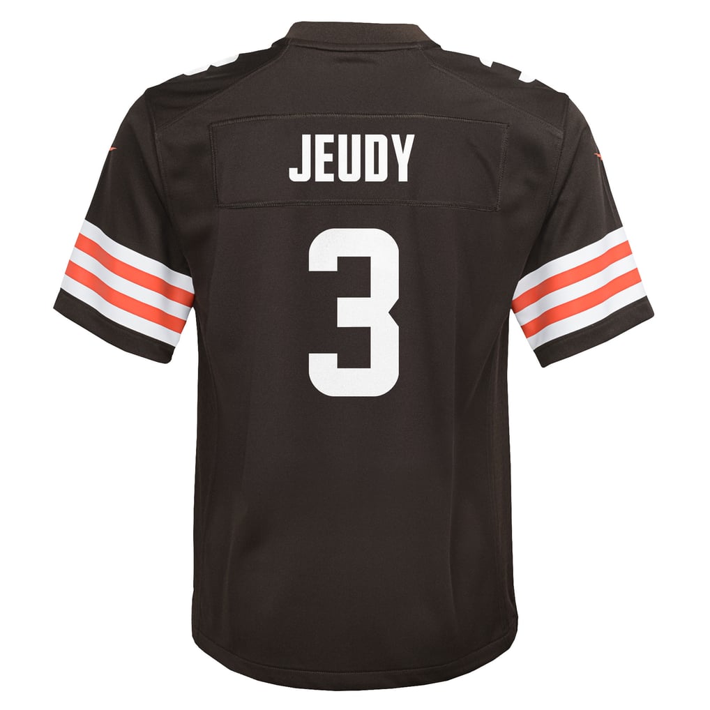 Youth Cleveland Browns Jerry Jeudy Nike Brown Team Game Jersey - Image 4