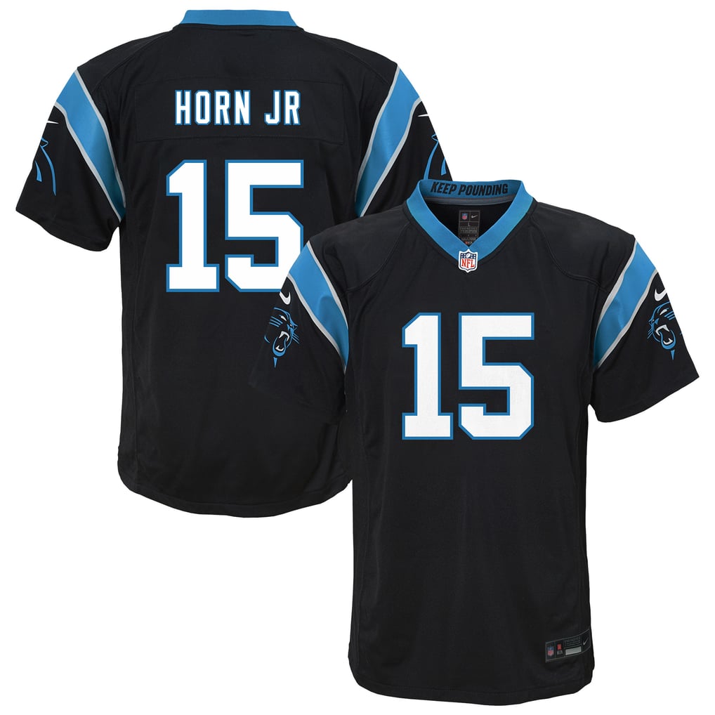 Youth Carolina Panthers Jimmy Horn Jr. Nike Black Team Game Jersey - Image 1