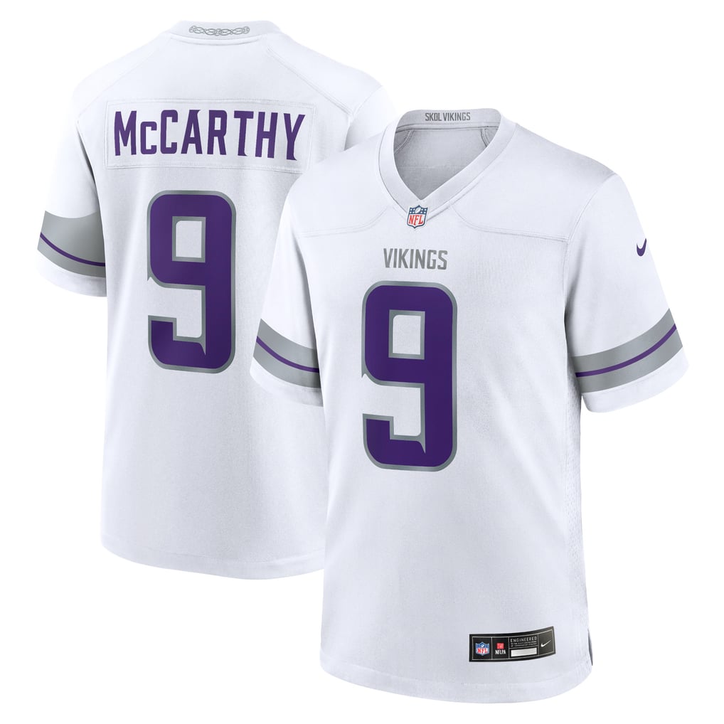 Youth Minnesota Vikings J.J. McCarthy Nike White Game Jersey - Image 1