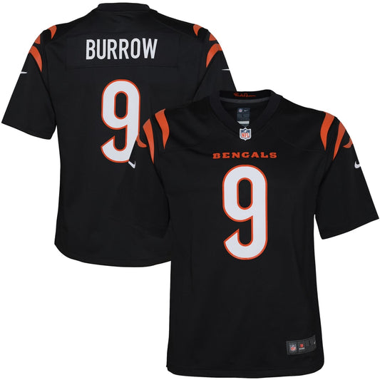 Youth Cincinnati Bengals Joe Burrow Nike Black Game Jersey - Image 1
