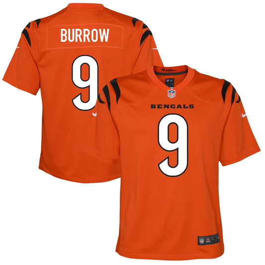 Youth Cincinnati Bengals Joe Burrow Nike Orange Game Jersey - Image 1