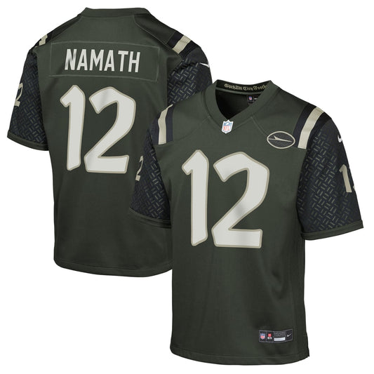 Youth New York Jets Joe Namath Nike Gotham Green 2025 Rivalries Collection Retired Player Game Jersey - Image 1