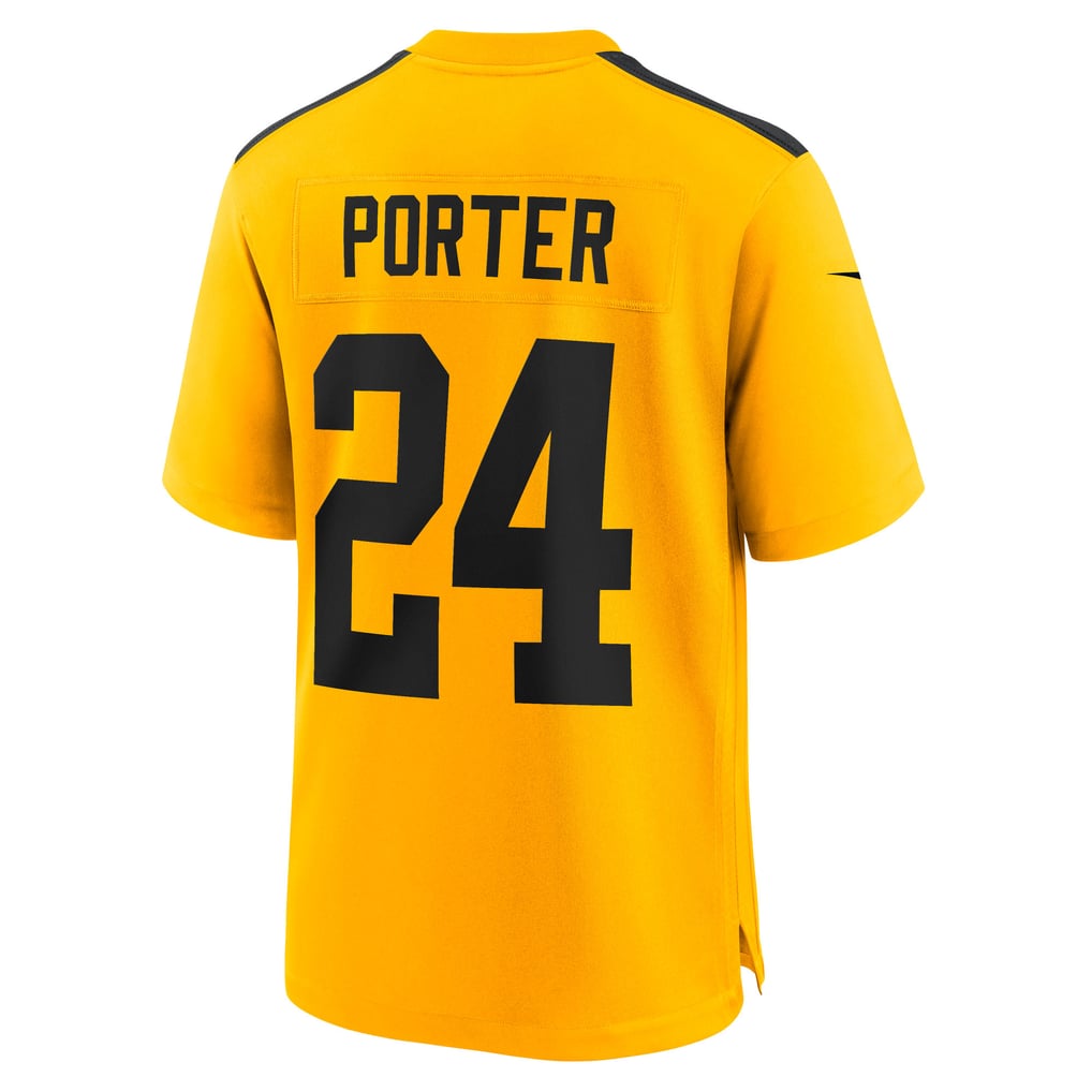 Youth Pittsburgh Steelers Joey Porter Jr. Nike Gold Alternate 1933 Throwback Game Jersey - Image 4