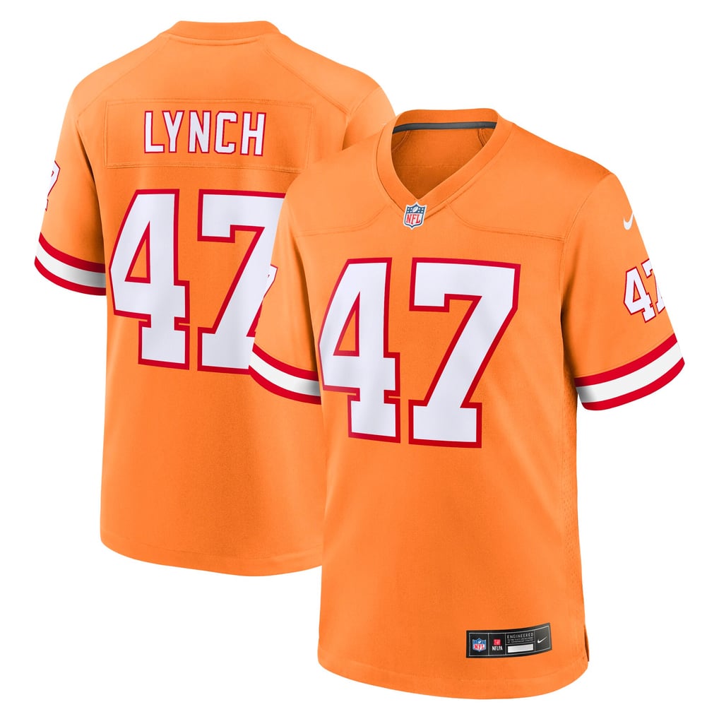 Youth Tampa Bay Buccaneers John Lynch Nike Orange Retired Player Game Jersey - Image 1