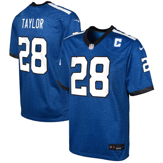 Youth Indianapolis Colts Jonathan Taylor Nike Royal Game Jersey - Image 1