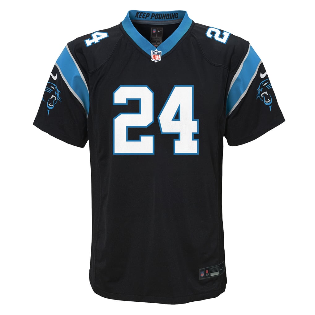 Youth Carolina Panthers Jonathon Brooks Nike Black Game Jersey - Image 3
