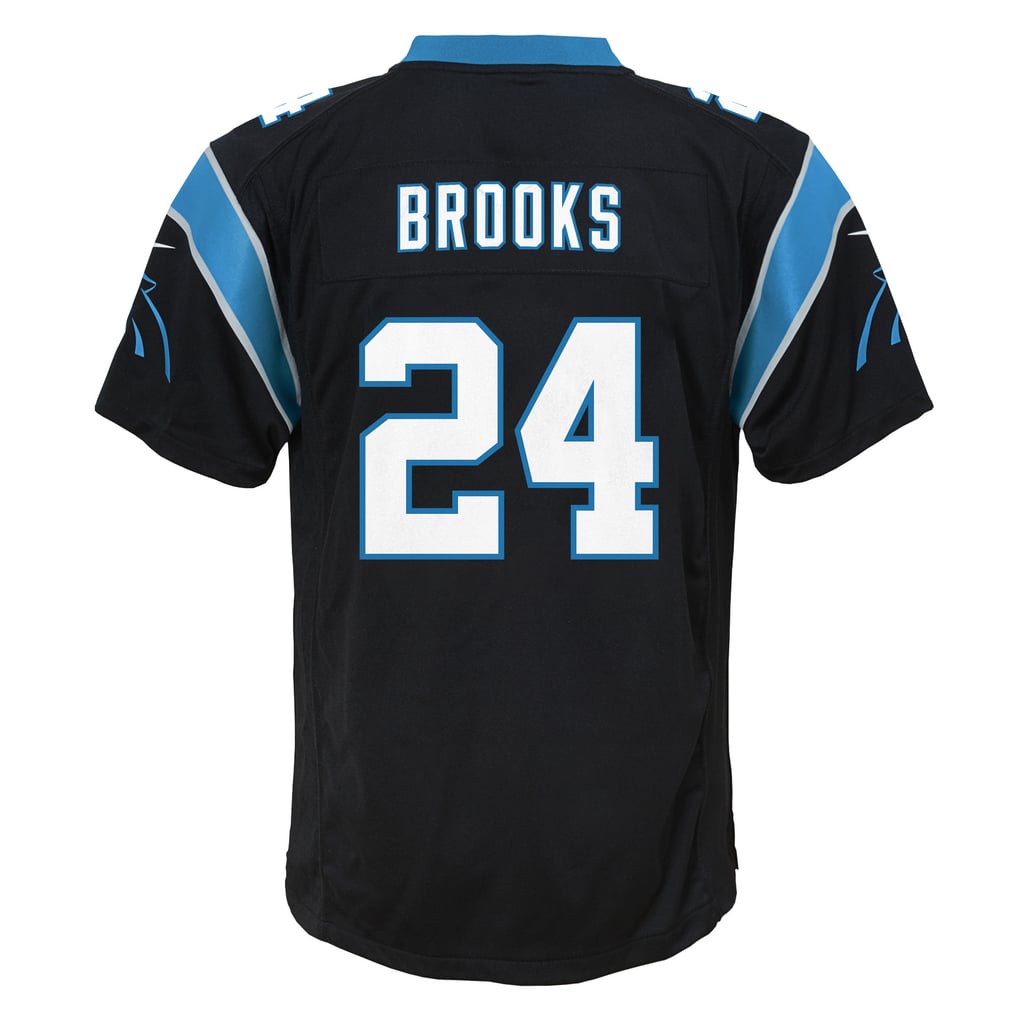 Youth Carolina Panthers Jonathon Brooks Nike Black Game Jersey - Image 4