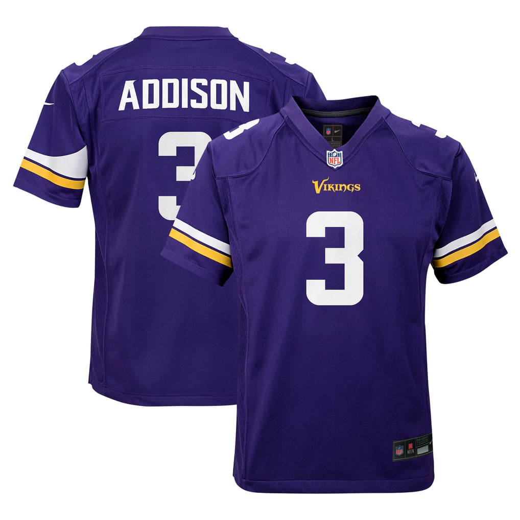 Youth Minnesota Vikings Jordan Addison Nike Purple Game Jersey - Image 1