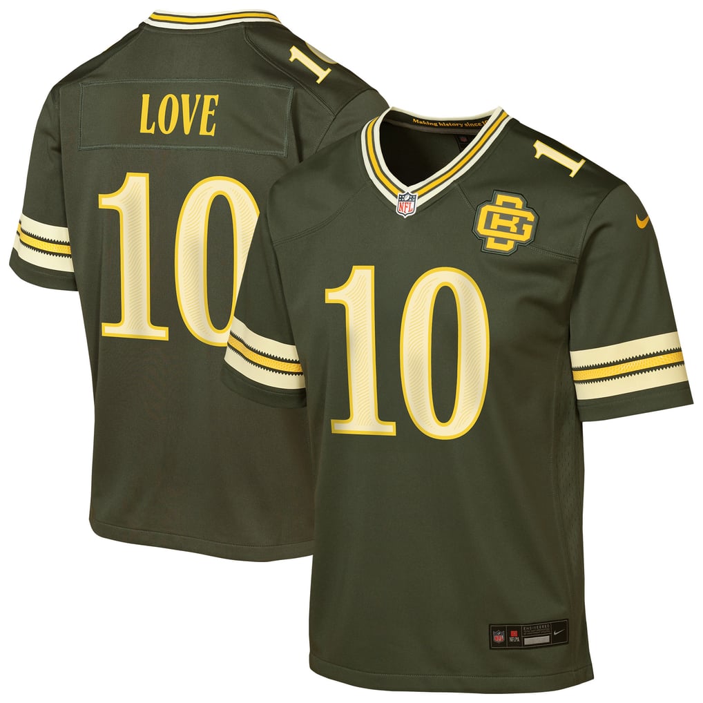 Youth Green Bay Packers Jordan Love Nike Green 2026 Rivalries Collection Game Jersey - Image 1