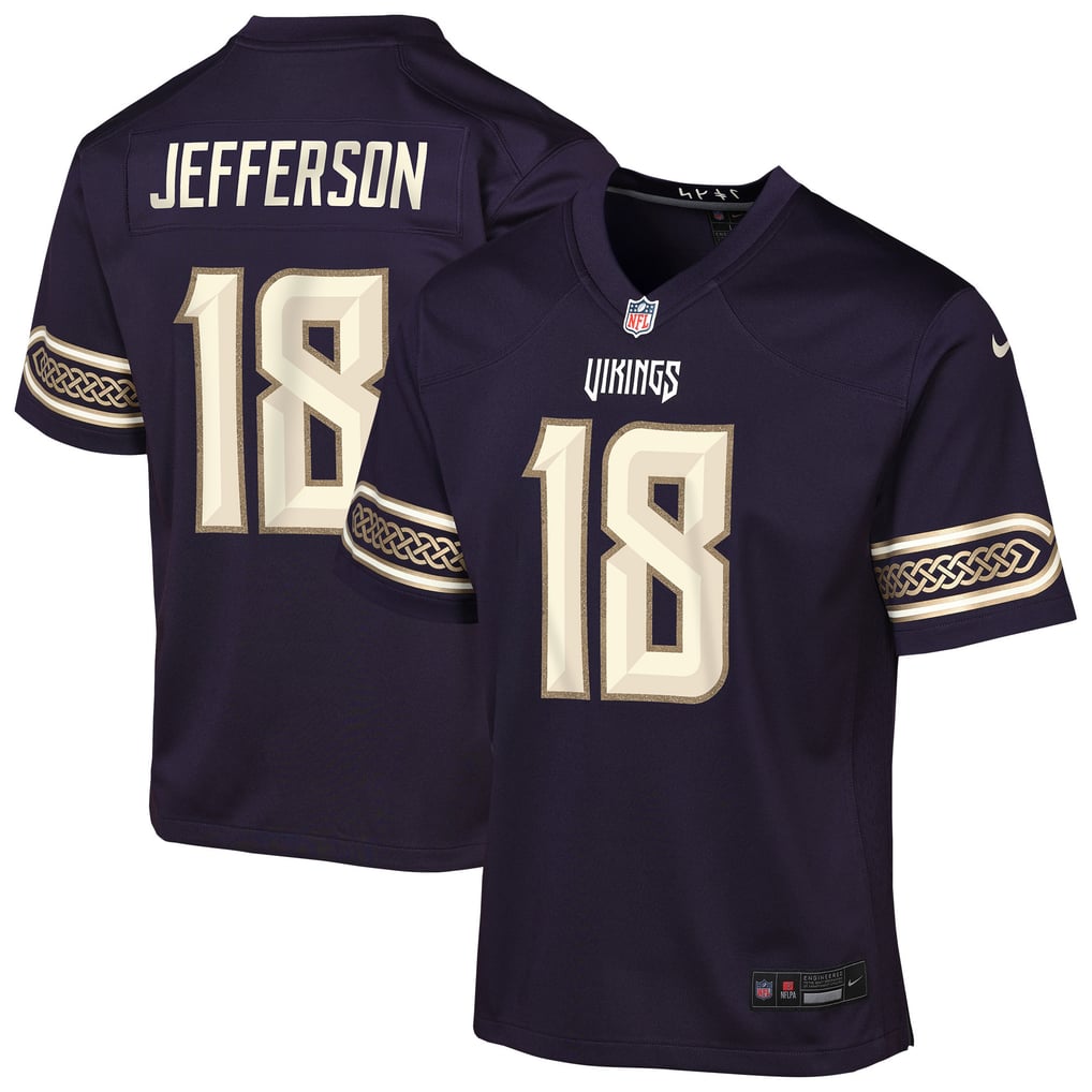 Youth Minnesota Vikings Justin Jefferson Nike Purple 2026 Rivalries Collection Game Jersey - Image 2