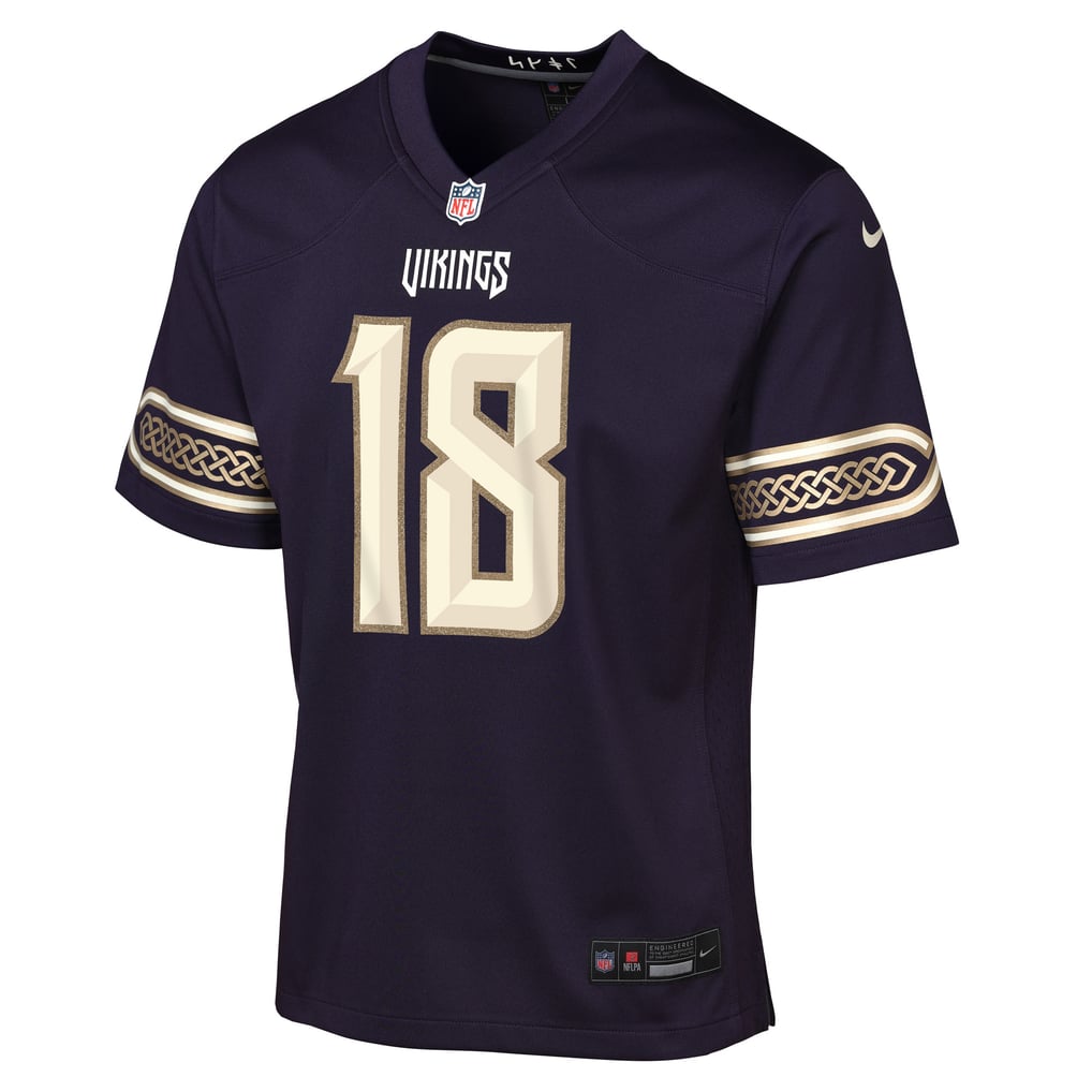 Youth Minnesota Vikings Justin Jefferson Nike Purple 2026 Rivalries Collection Game Jersey - Image 3