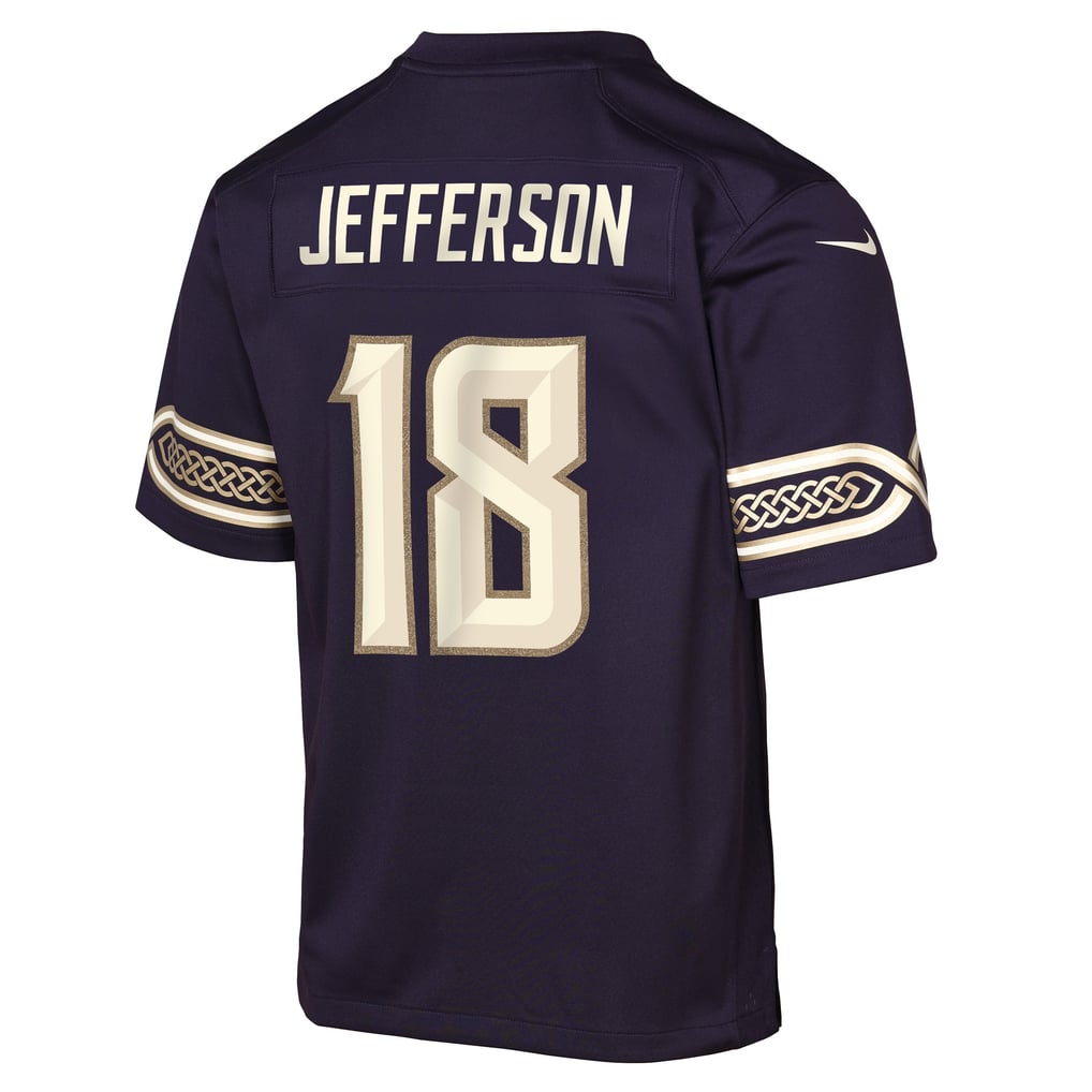 Youth Minnesota Vikings Justin Jefferson Nike Purple 2026 Rivalries Collection Game Jersey - Image 4
