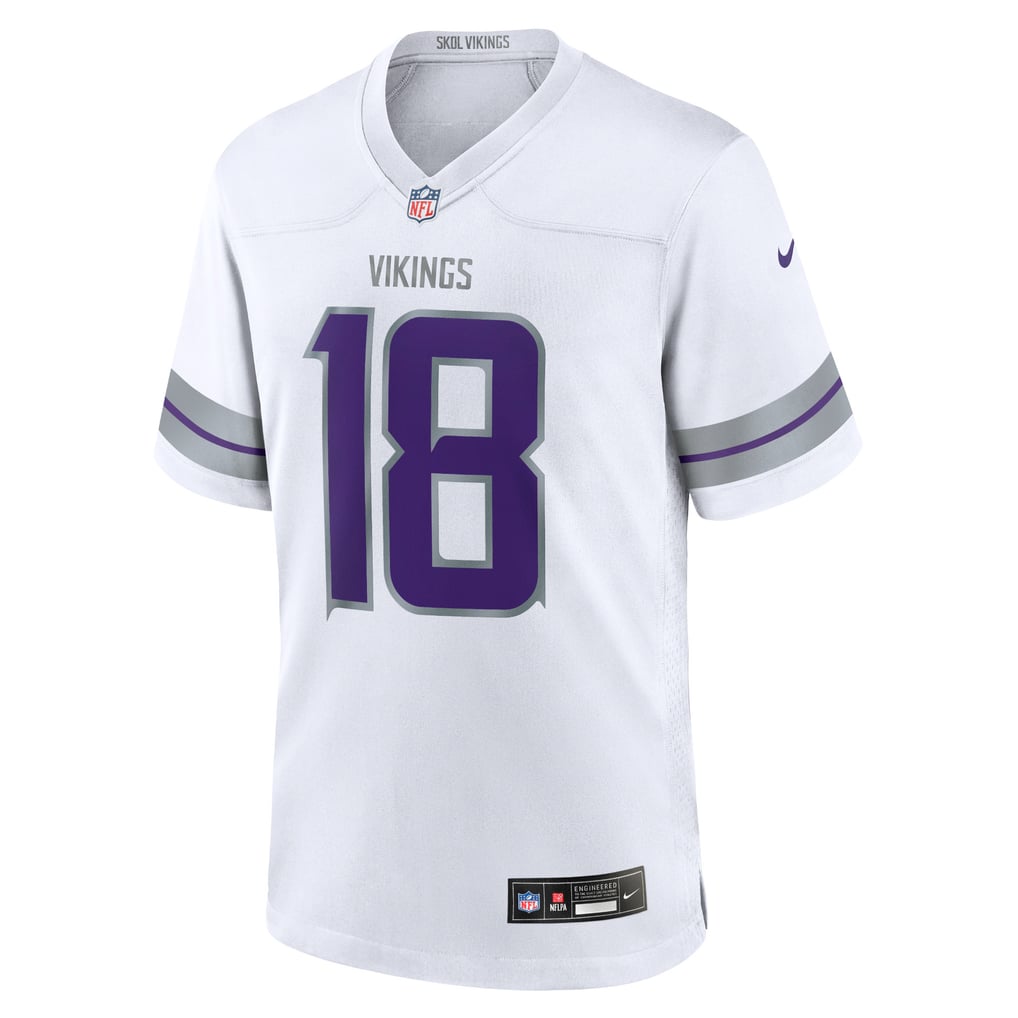 Youth Minnesota Vikings Justin Jefferson Nike White Game Jersey - Image 3