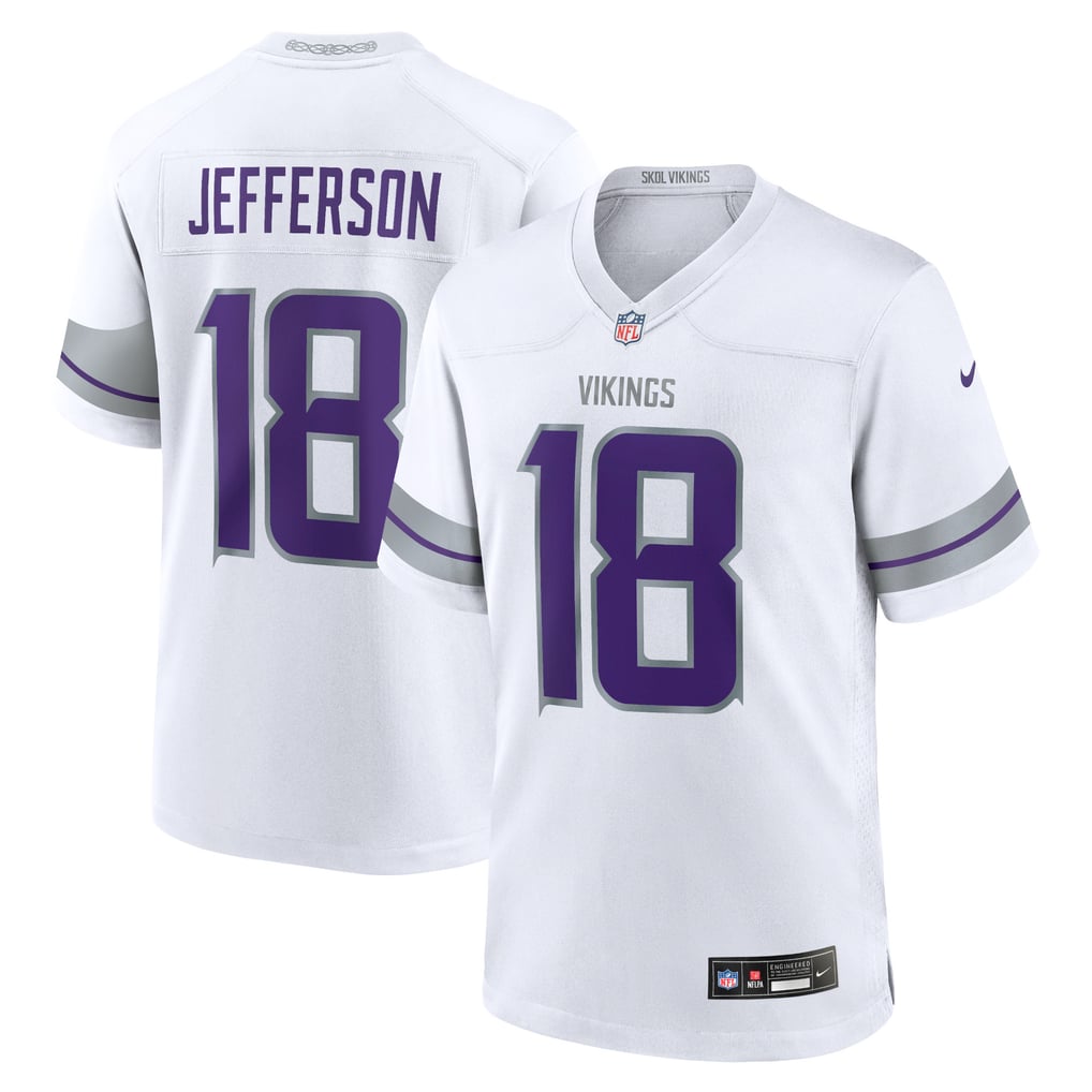 Youth Minnesota Vikings Justin Jefferson Nike White Game Jersey - Image 1