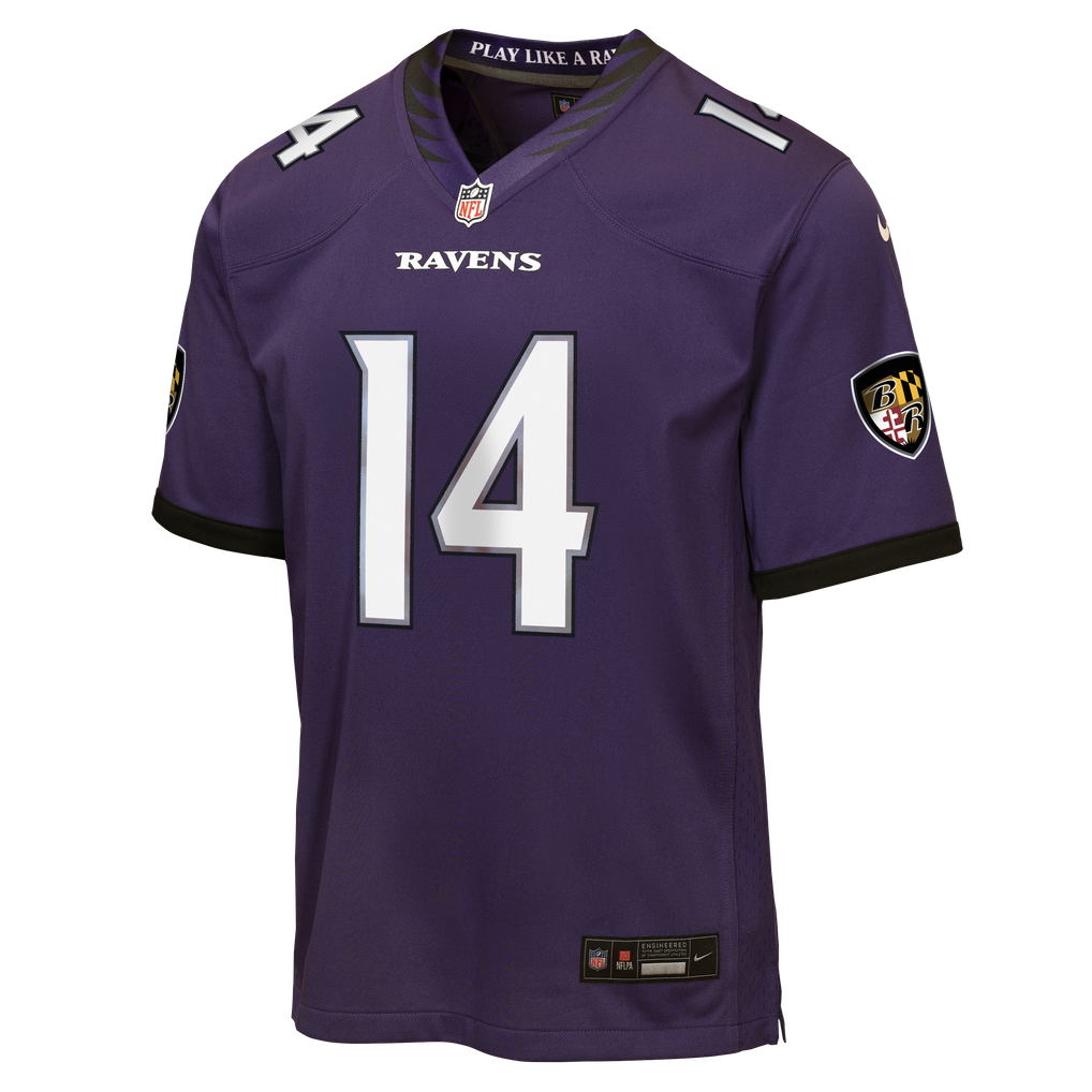Youth Baltimore Ravens Kyle Hamilton Nike Purple Team Game Jersey