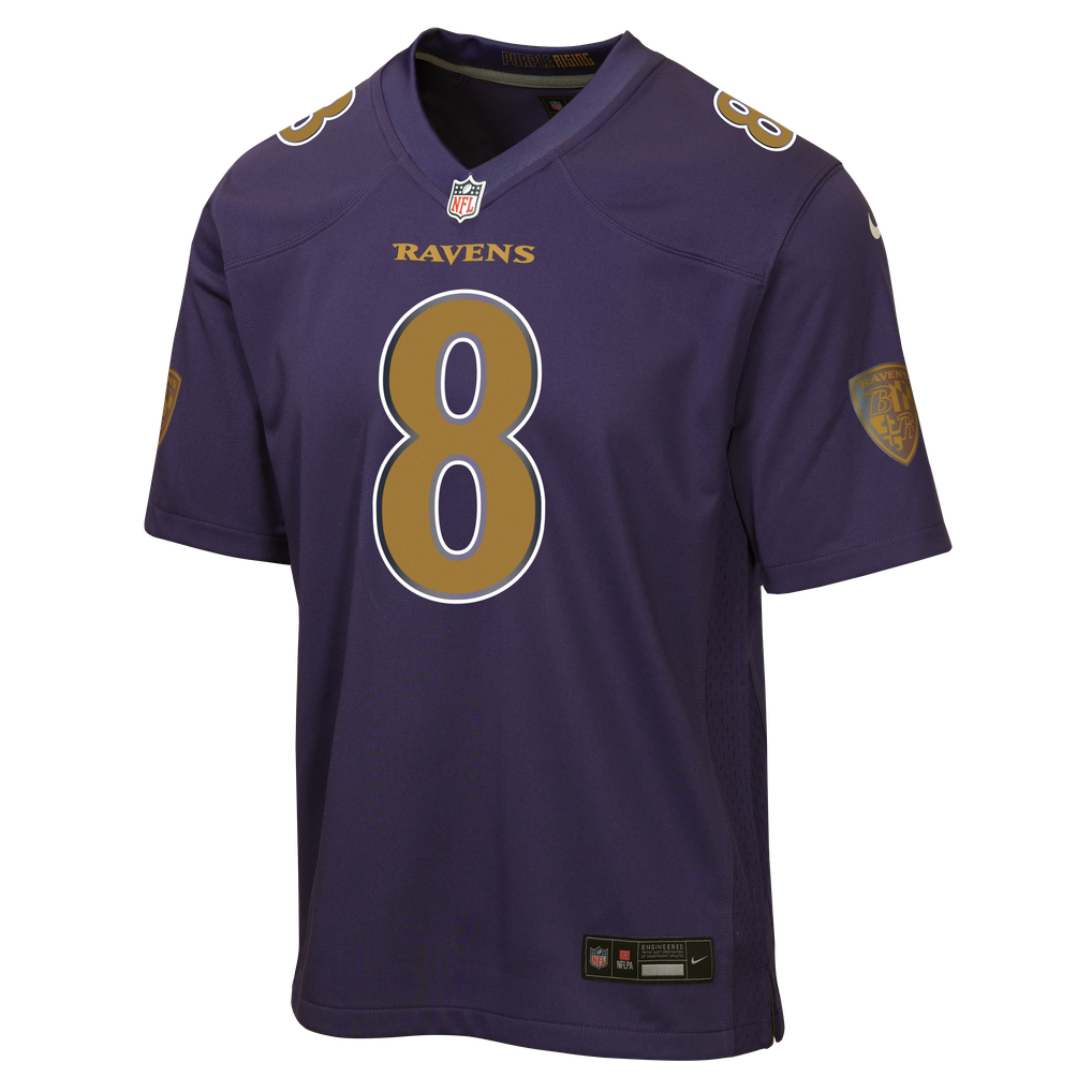 Youth Baltimore Ravens Lamar Jackson Nike Purple Alternate 2 Game Jersey