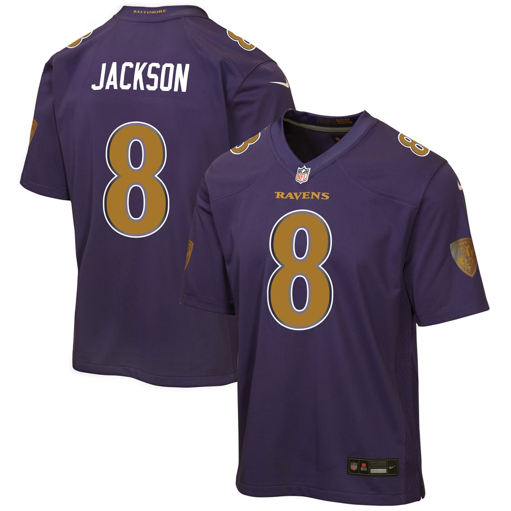 Youth Baltimore Ravens Lamar Jackson Nike Purple Alternate 2 Game Jersey