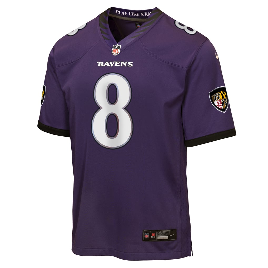 Youth Baltimore Ravens Lamar Jackson Nike Purple Team Game Jersey