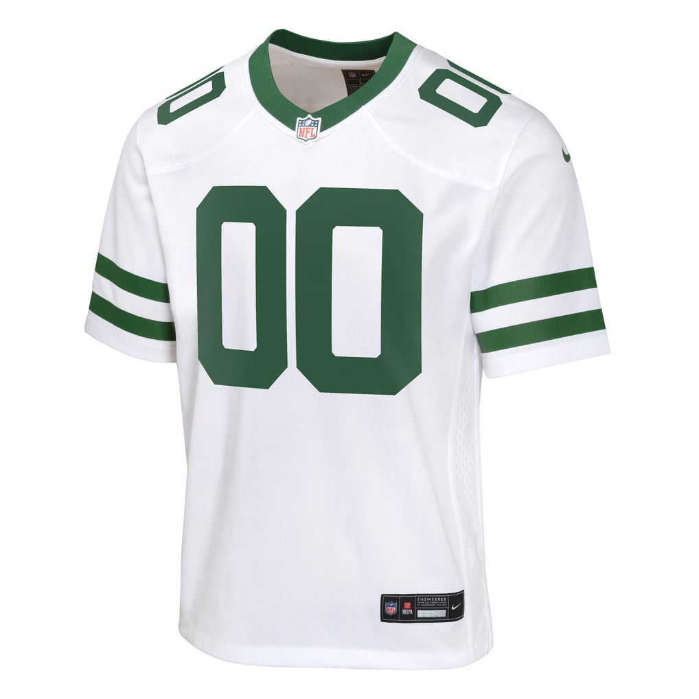 Youth New York Jets  Nike Legacy White Custom Game Jersey - Image 3