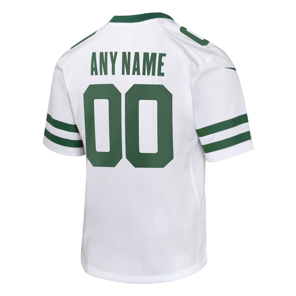 Youth New York Jets  Nike Legacy White Custom Game Jersey - Image 4