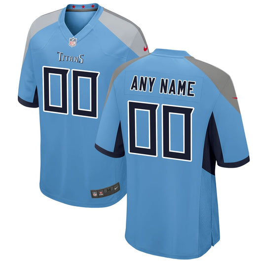 Youth Tennessee Titans Nike Light Blue Alternate Custom Game Jersey - Image 1