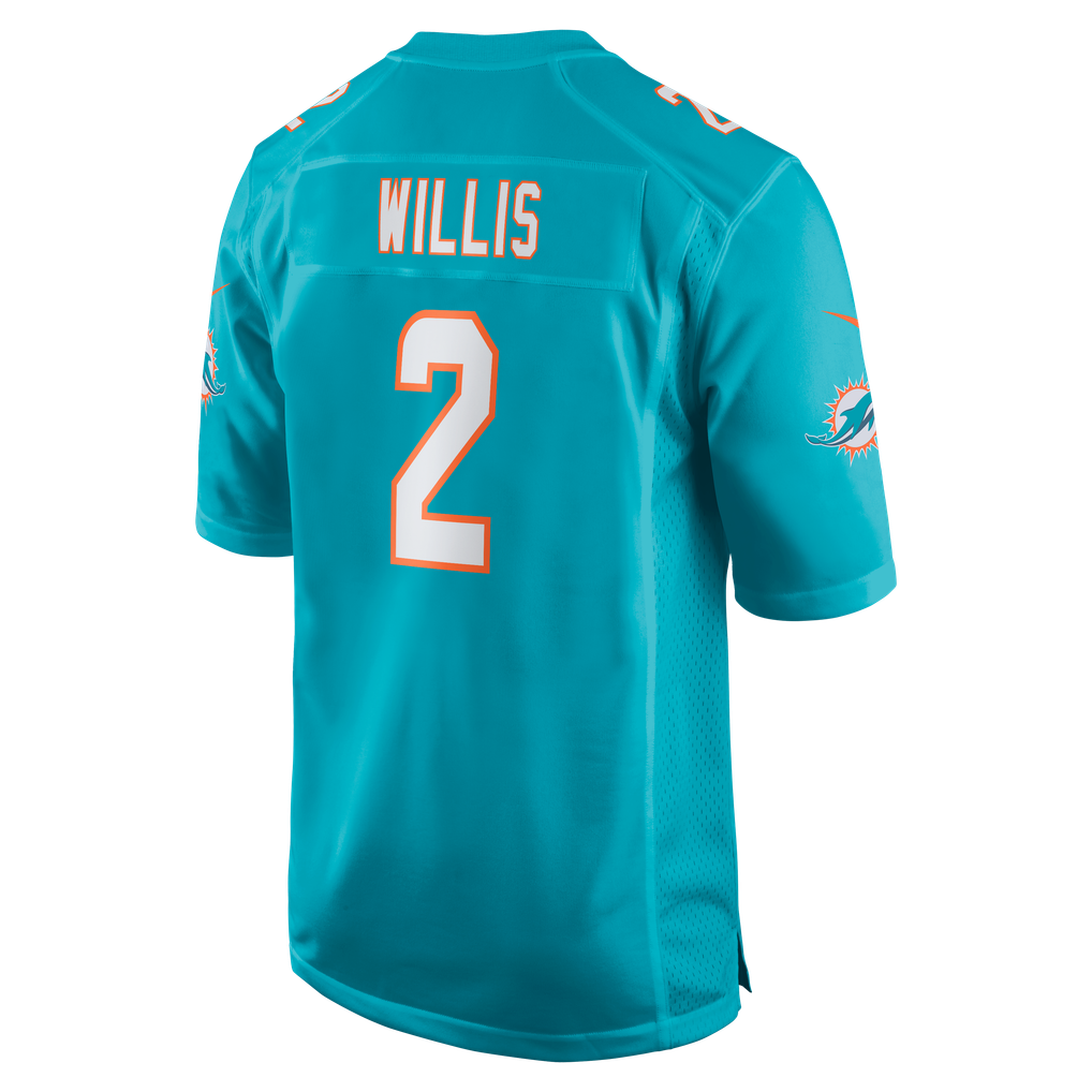 Youth Miami Dolphins Malik Willis Nike Teal Game Jersey - Image 4