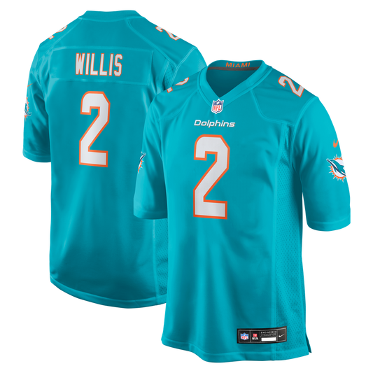 Youth Miami Dolphins Malik Willis Nike Teal Game Jersey - Image 1
