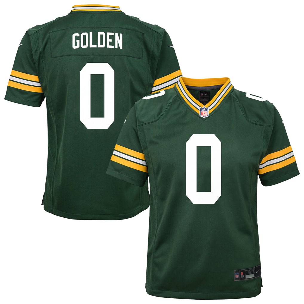 Youth Green Bay Packers Matthew Golden Nike Green Team Game Jersey - Image 2