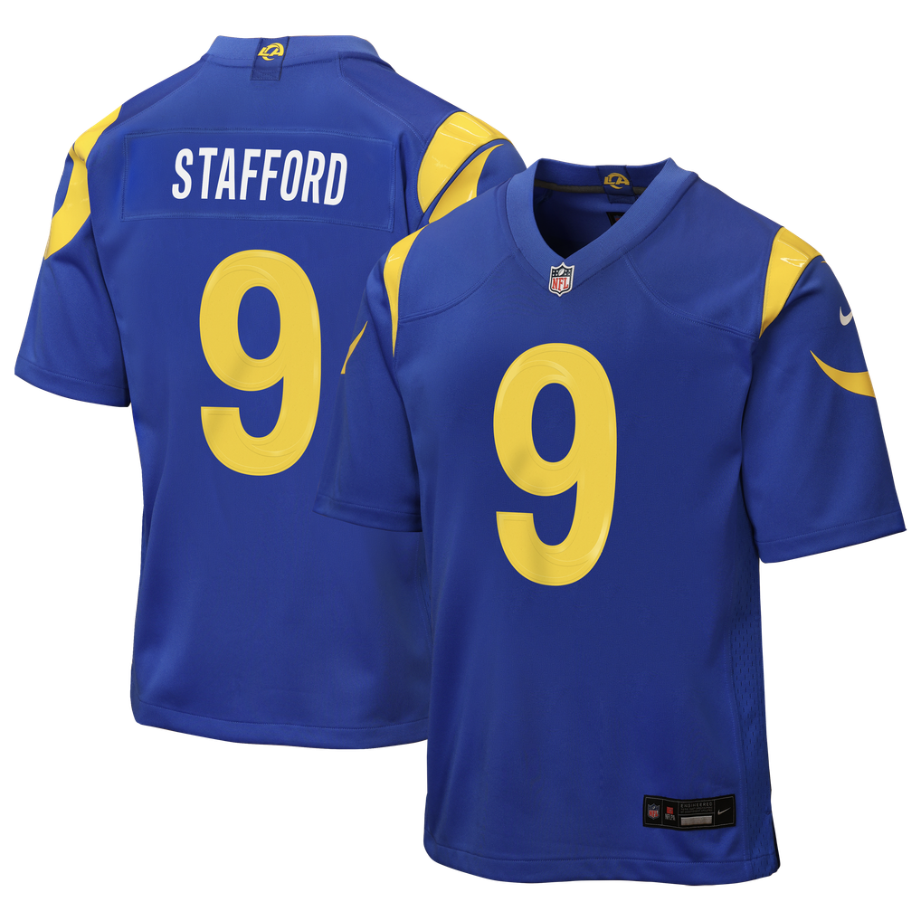 Youth Los Angeles Rams Matthew Stafford Nike Royal Team Game Jersey - Image 2