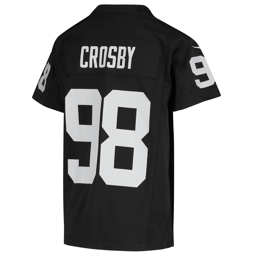 Youth Las Vegas Raiders Maxx Crosby Nike Black Game Jersey - Image 4