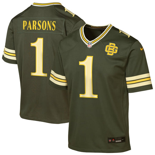 Youth Green Bay Packers Micah Parsons Nike Green 2026 Rivalries Collection Game Jersey - Image 1