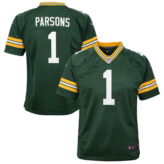 Youth Green Bay Packers Micah Parsons Nike Green Game Player Jersey - Image 1