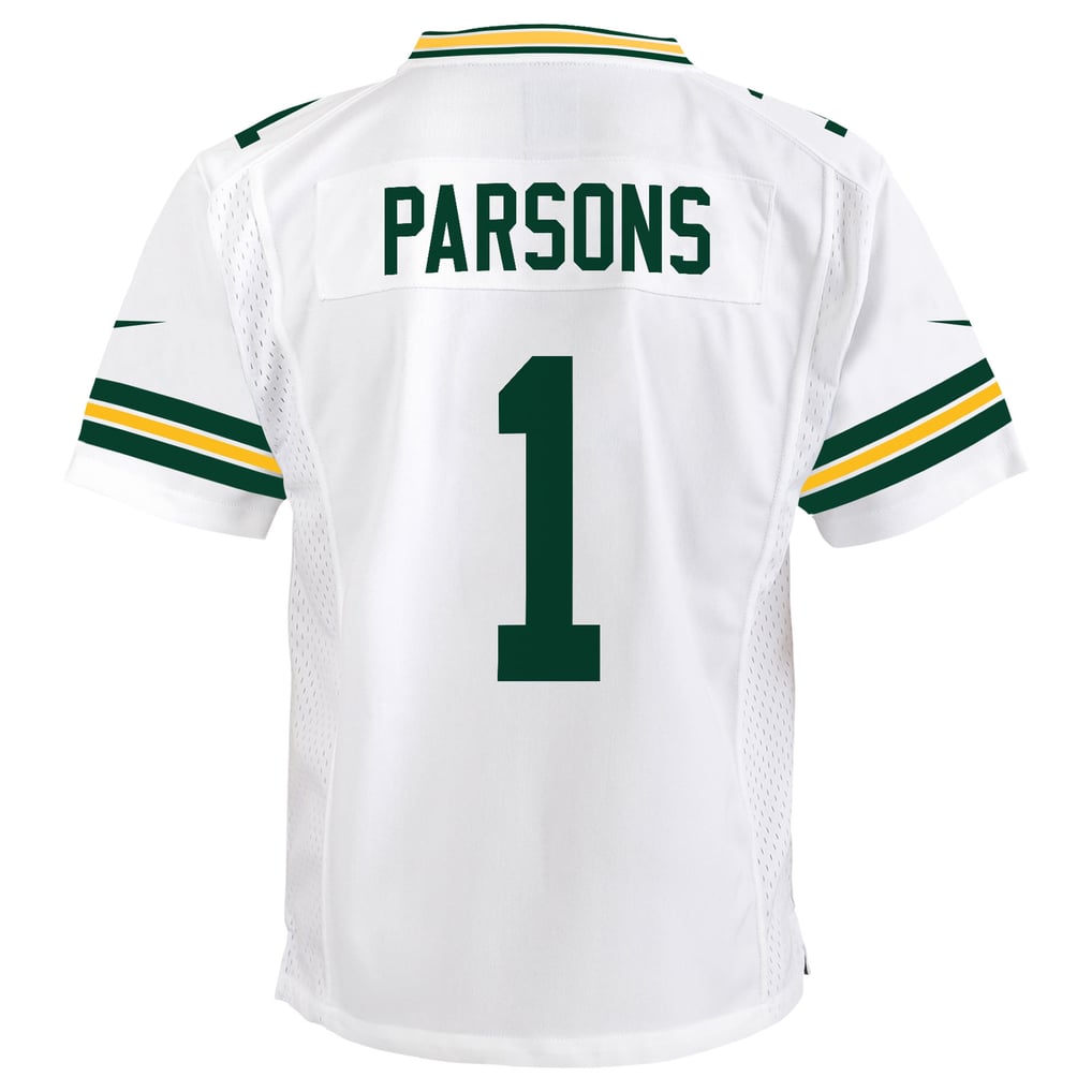Youth Green Bay Packers Micah Parsons Nike White White Game Jersey - Image 4
