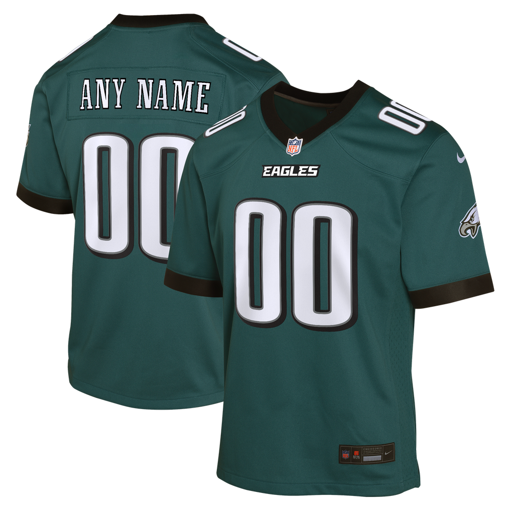Youth Philadelphia Eagles  Nike Midnight Green Team Custom Game Jersey - Image 2