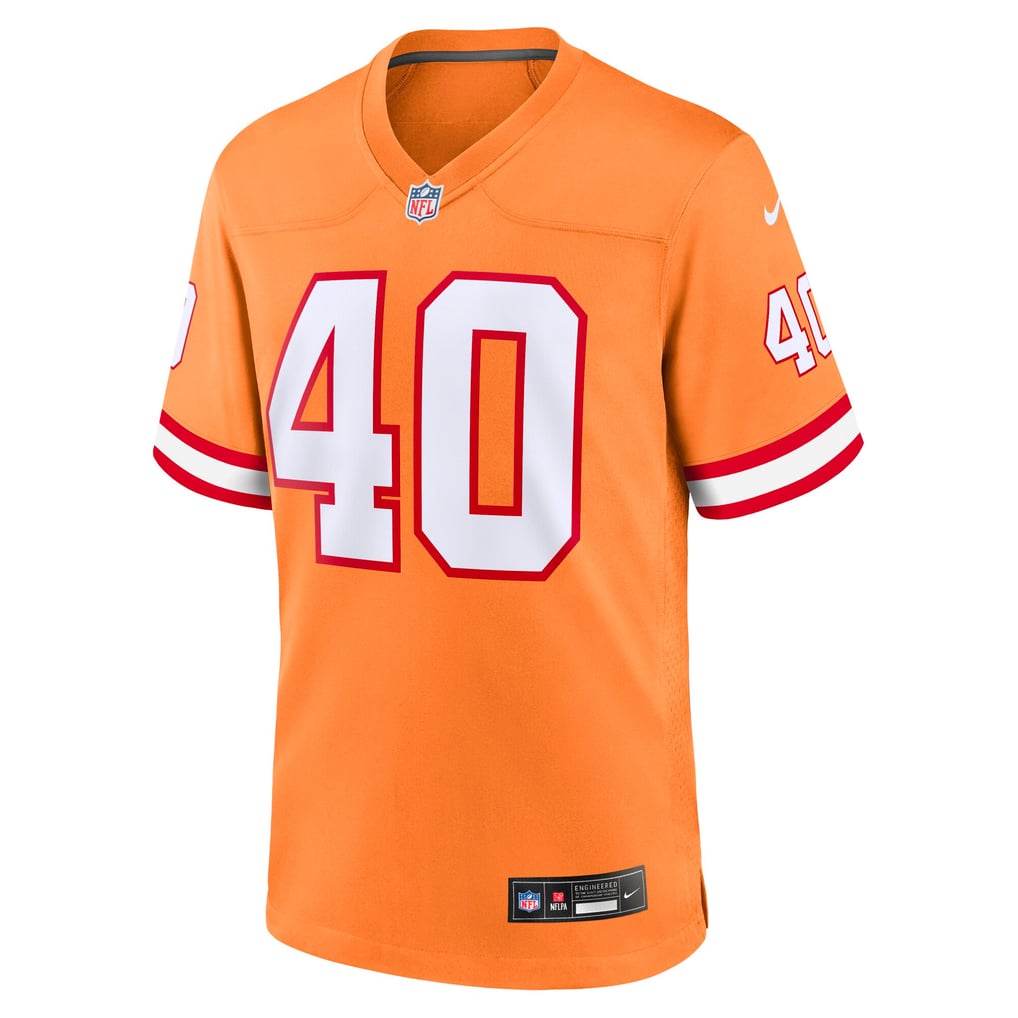 Youth Tampa Bay Buccaneers Mike Alstott Nike Orange Retired Player Game Jersey - Image 3