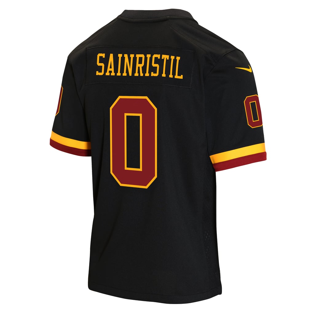 Youth Washington Commanders Mike Sainristil Nike Black Hail Raiser Alternate Game Jersey - Image 4