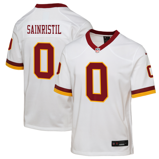 Youth Washington Commanders Mike Sainristil Nike White Alternate 2 Game Jersey - Image 1