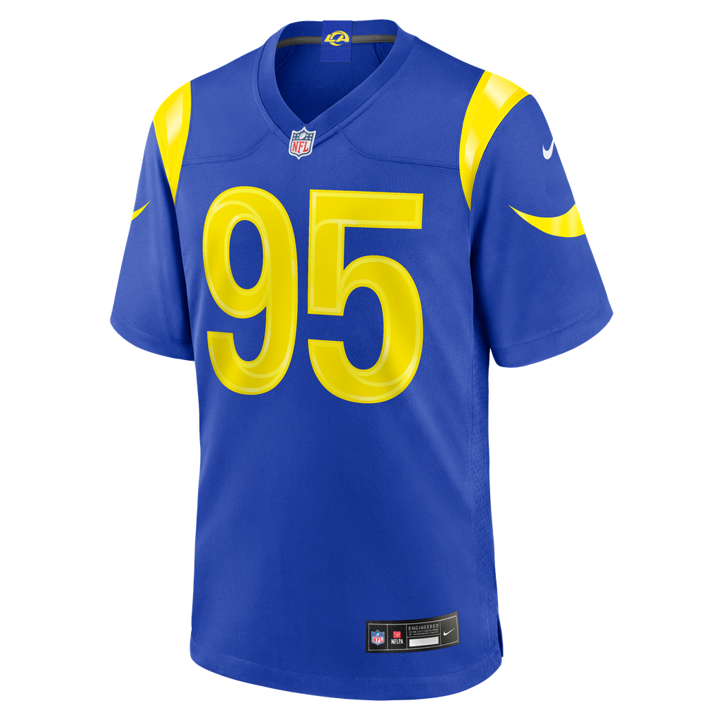Youth Los Angeles Rams Myles Garrett Nike Royal Team Game Jersey - Image 3
