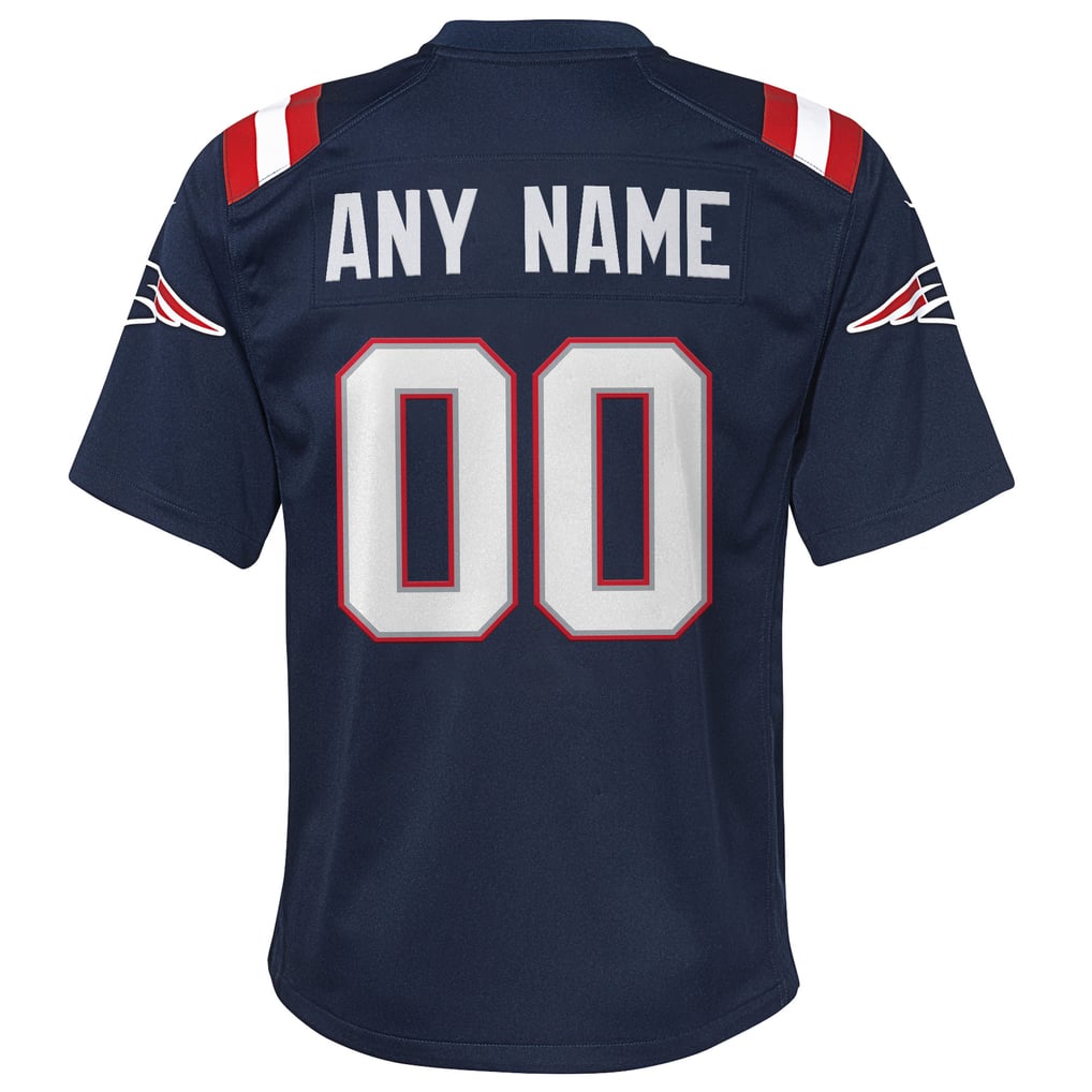 Youth New England Patriots Nike Navy Custom Game Jersey - Image 4