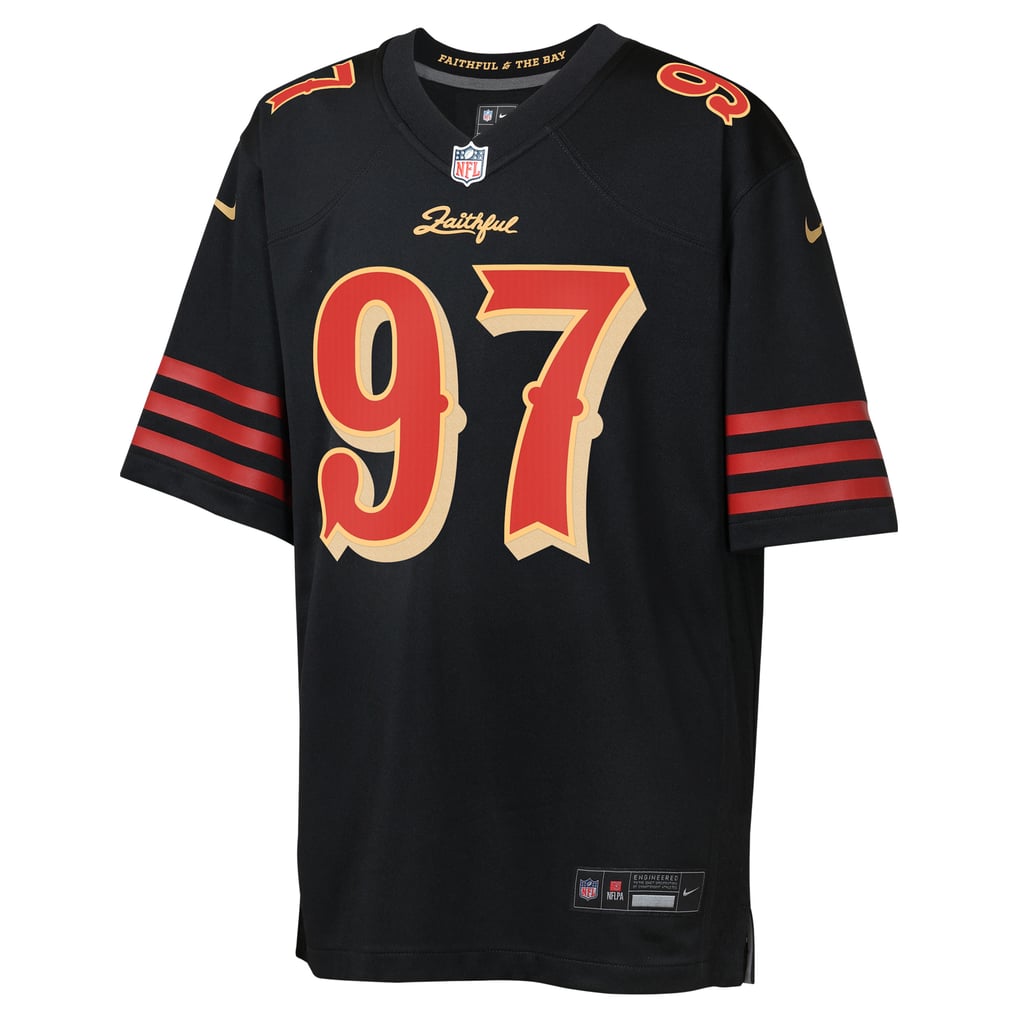 Youth San Francisco 49ers Nick Bosa Nike Black Rivalries Collection Game Jersey - Image 3