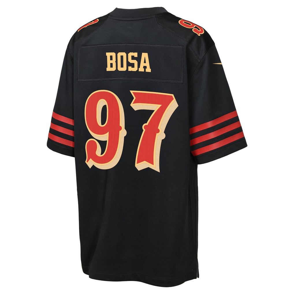 Youth San Francisco 49ers Nick Bosa Nike Black Rivalries Collection Game Jersey - Image 4