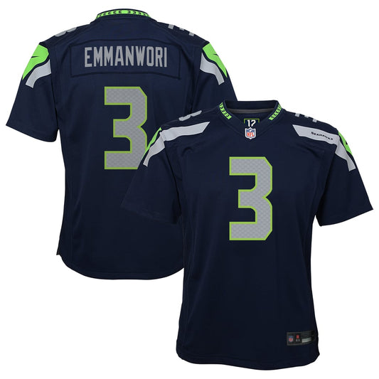 Youth Seattle Seahawks Nick Emmanwori Nike College Navy  Game Jersey - Image 1