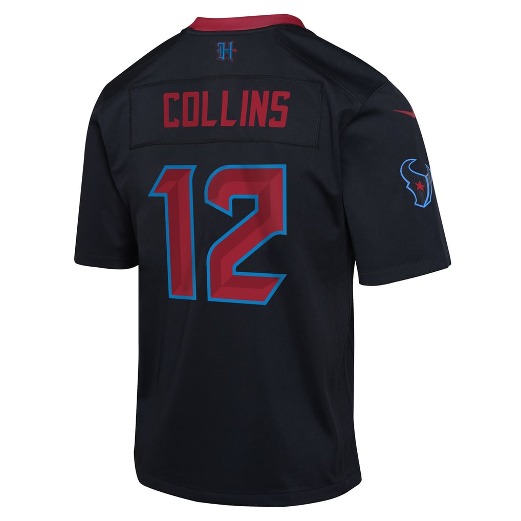 Youth Houston Texans Nico Collins Nike Navy Alternate Game Jersey - Image 4