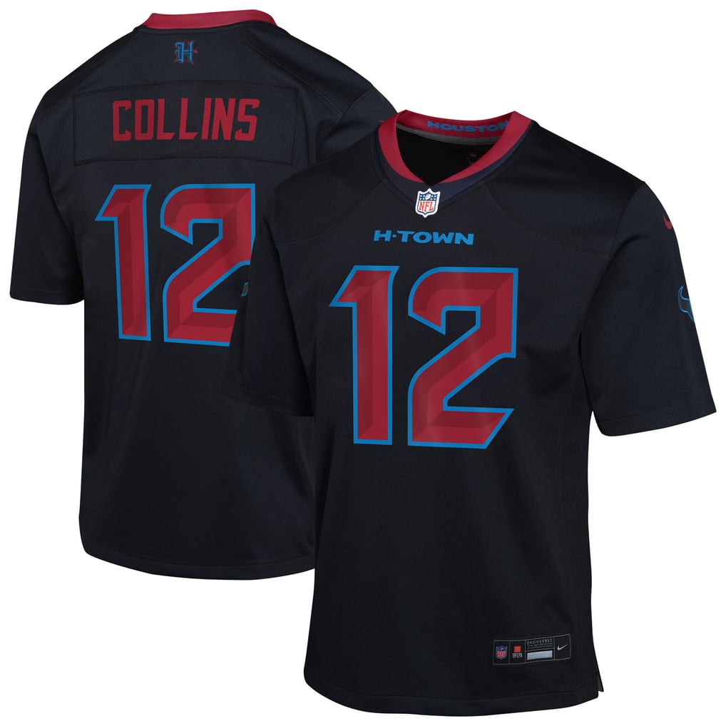 Youth Houston Texans Nico Collins Nike Navy Alternate Game Jersey - Image 1