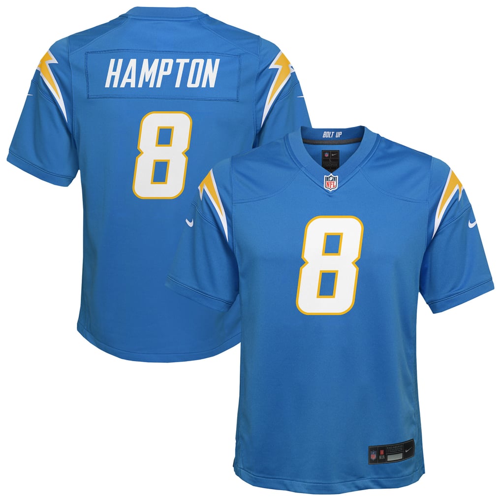 Youth Los Angeles Chargers Omarion Hampton Nike Powder Blue Team Game Jersey - Image 2