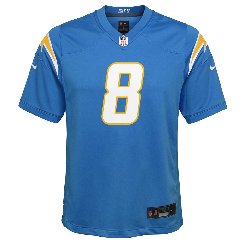 Youth Los Angeles Chargers Omarion Hampton Nike Powder Blue Team Game Jersey - Image 3