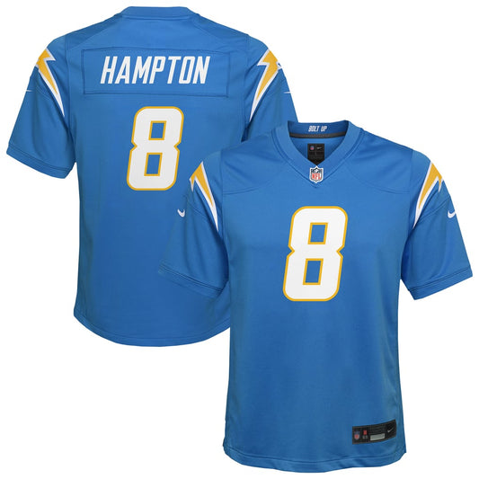 Youth Los Angeles Chargers Omarion Hampton Nike Powder Blue Team Game Jersey - Image 1