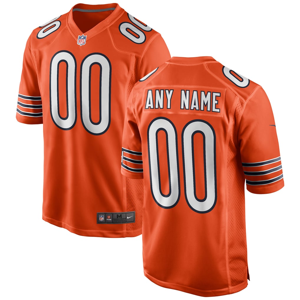 Youth Chicago Bears Nike Orange Alternate Custom Game Jersey - Image 1